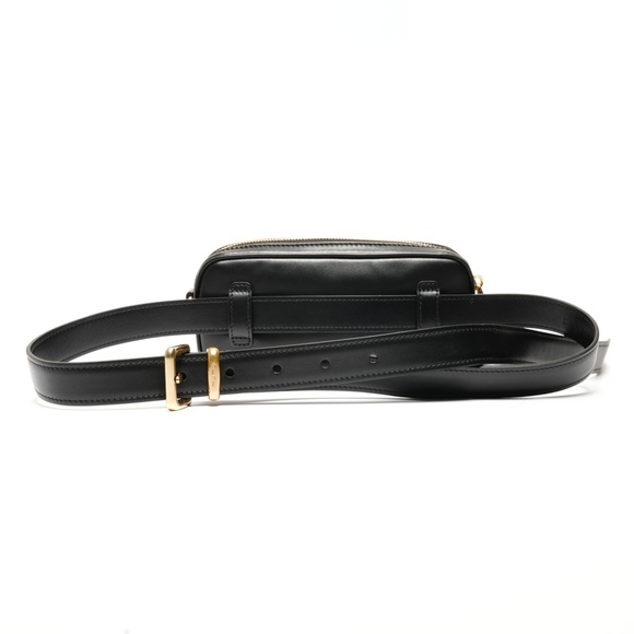 Miu Miu Miu logo leather waist bag in soft calfskin, black, WS26611 - Picture 3 of 13